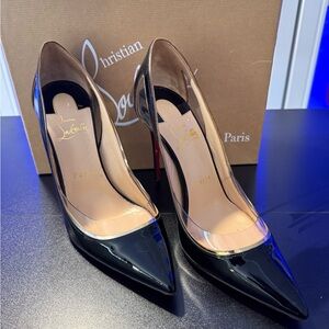 CHRISTIAN LOUBOUTIN 
Patent PVC Specchio Cosmo 554 100 Pumps Black